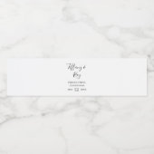 Einfaches elegantes Wasserflaschen-Etikett Wasserflaschenetikett (Einzelnes Label)