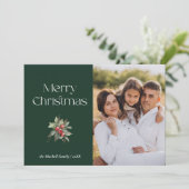 Einfaches elegantes Weihnachts-FOTO Feiertagskarte (Stehend Vorderseite)