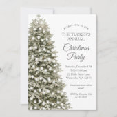 Einfaches elegantes Weihnachtsbaum Weihnachts-Part Einladung (Vorderseite)