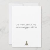 Einfaches elegantes Weihnachtsbaum Weihnachts-Part Einladung (Rückseite)