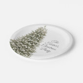 Einfaches elegantes Weihnachtsbaum Weihnachts-Part Pappteller (Schrägansicht)