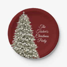 Einfaches elegantes Weihnachtsbaum Weihnachtsbaum Pappteller