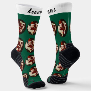 Einfaches Elegantes Weihnachtsfamilien-Foto Socken