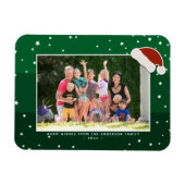 Einfaches elegantes WeihnachtsfamilienFoto Magnet (Horizontal)