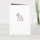 Einfaches, elegantes weißes Goldburgunderprogramm Programm (Rückseite)