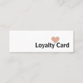 Einfaches elegantes weißes Herz Treuekarte (Vorderseite)