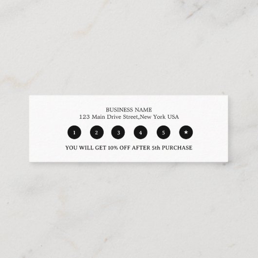 Einfaches elegantes weißes Herz Treuekarte (Rückseite)