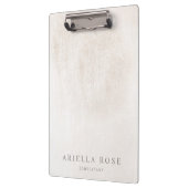 Einfaches elegantes weißes Marmor Klemmbrett (Links)