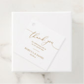 Einfaches elegantes White and Gold Script Vielen D Geschenkanhänger (Beispiel)