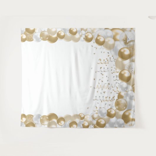 Einfaches elegantes White-Balloon-Tapestry Wandteppich (Vorderseite (Horizontal))