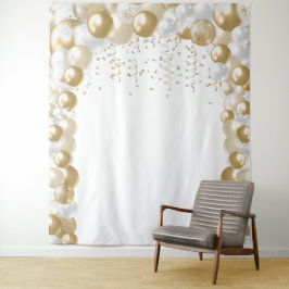 Einfaches elegantes White-Balloon-Tapestry Wandteppich