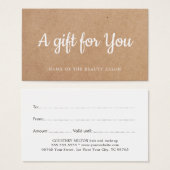 Einfaches elegantes White Printed Kraft Beauty Sal (Vorne & Hinten)