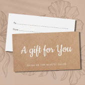 Einfaches elegantes White Printed Kraft Beauty Sal