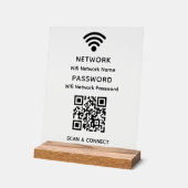 Einfaches elegantes WLAN QR-Netzwerkkennwort Acrylschild (Winkel)