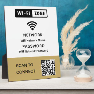 Einfaches elegantes WLAN QR-Netzwerkkennwort Fotoplatte