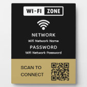 Einfaches elegantes WLAN QR-Netzwerkkennwort Fotoplatte (Vorderseite)