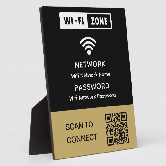 Einfaches elegantes WLAN QR-Netzwerkkennwort Fotoplatte (Seite)