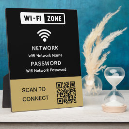 Einfaches elegantes WLAN QR-Netzwerkkennwort Fotoplatte