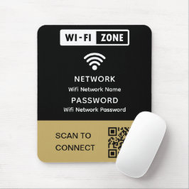 Einfaches elegantes WLAN QR-Netzwerkkennwort Mousepad