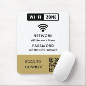 Einfaches elegantes WLAN QR-Netzwerkkennwort Mousepad (Mit Mouse)