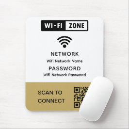 Einfaches elegantes WLAN QR-Netzwerkkennwort Mousepad