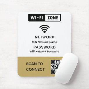 Einfaches elegantes WLAN QR-Netzwerkkennwort Mousepad