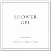 Einfaches elegantes Zuhause-Label für die Badezimm Aufkleber (Vorderseite)