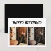 Einfaches Elegantes zwei Foto Postkarte (Vorne/Hinten)