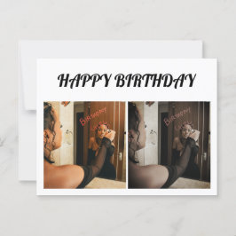 Einfaches Elegantes zwei Foto Postkarte