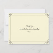 Einfaches Eleganz-Beileid danken Ihnen Karten (Vorderseite)