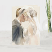 Einfaches Elfenbeingraues Foto Hochzeit Einladung (Vorderseite)