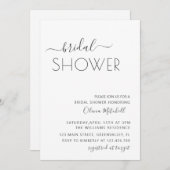 Einfaches Elgant Classic & Minimal Brautparty Einladung (Vorne/Hinten)