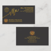 Einfaches Energiegoldglobale Diagramm-Investition Visitenkarte (Vorne/Hinten)