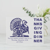 Einfaches ERNTEDANK-DINNER Einladung (Stehend Vorderseite)