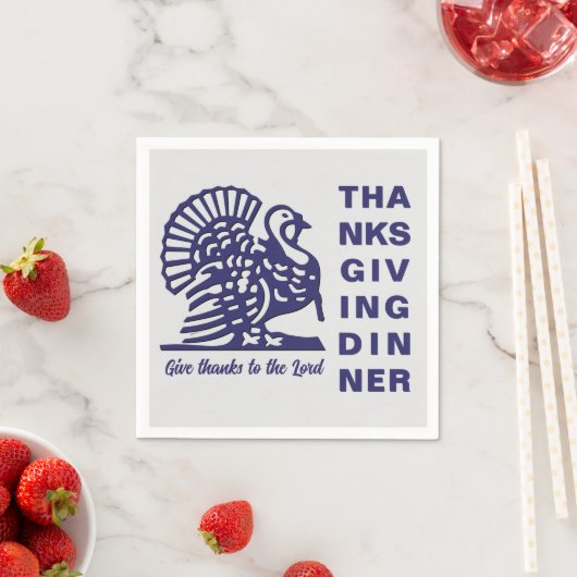 Einfaches ERNTEDANK-DINNER-Papier Serviette (Beispiel)