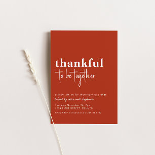 Einfaches Erntedank Dinner Party Einladung