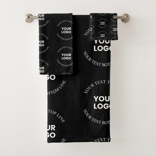 Einfaches Ersetzen von Logos und bearbeitbarem Tex Badhandtuch Set (Insitu)
