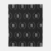 Einfaches Ersetzen von Logos und bearbeitbarem Tex Fleecedecke (Vorderseite)