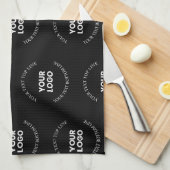 Einfaches Ersetzen von Logos und bearbeitbarem Tex Geschirrtuch (Viertel Falte)