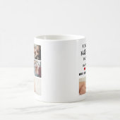 Einfaches Erster Vatertag Angepasstes 3 Foto Kaffeetasse (Mittel)