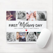 Einfaches erstes Muttertags-Fotocollagen-Andenken Mousepad (Mit Mouse)