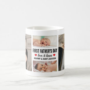 Einfaches erstes Vatertags-Custom 4 Bilder Kaffeetasse