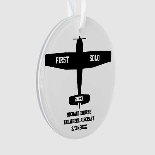 Einfaches Erstflugzeug, Personalisierte Luftfahrt Ornament (Vorderseite)