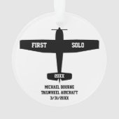 Einfaches Erstflugzeug, Personalisierte Luftfahrt Ornament (Rückseite)