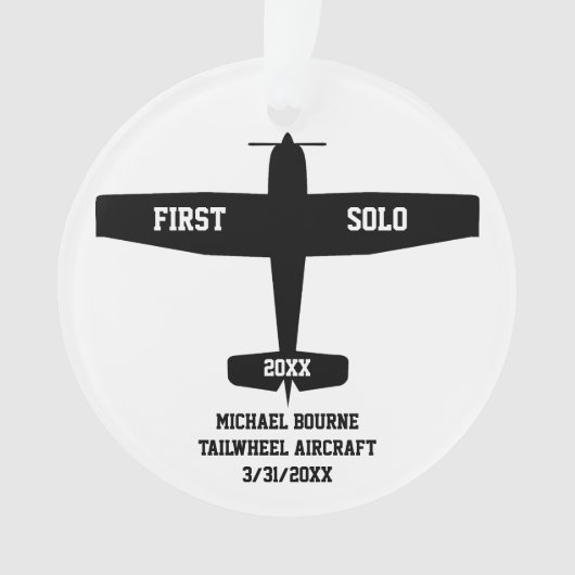 Einfaches Erstflugzeug, Personalisierte Luftfahrt Ornament (Vorderseite)