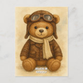 Einfaches Erstflugzeug, Personalisierte Luftfahrt Postkarte (Vorderseite)