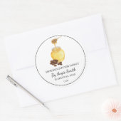 Einfaches Espresso-Kaffeesiegel Runder Aufkleber (Umschlag)