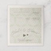 Einfaches Ethnic-Style in Sage Green Color-Platzka Platzkarte (Außenseite Aufgefaltet)