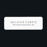 Einfaches Etikett für die Rücksendeadresse<br><div class="desc">Modernes und elegantes Adressetikett für jeden. Passen Sie die Farben Ihren Wünschen an.</div>