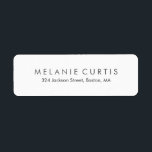 Einfaches Etikett für die Rücksendeadresse<br><div class="desc">Modernes und elegantes Adressetikett für jeden. Passen Sie die Farben Ihren Wünschen an.</div>